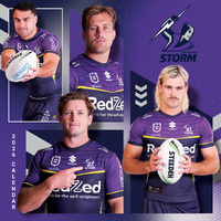 2026 Calendar NRL Melbourne Storm Square Wall Paper Pocket CNRB7