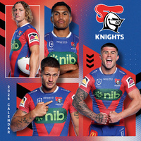 2026 Calendar NRL Newcastle Knights Square Wall Paper Pocket CNRB8