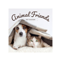 2027 Calendar Animal Friends Square Wall, Paper Pocket CAB1