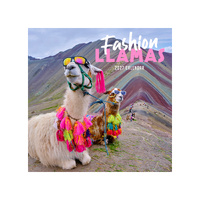 2027 Calendar Fashion Llamas Square Wall, Paper Pocket CPB14