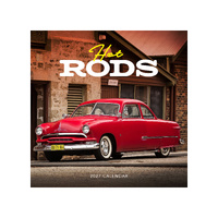 2027 Calendar Hot Rods Square Wall, Paper Pocket CSB18
