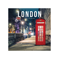 2027 Calendar London Square Wall, Paper Pocket CDB7