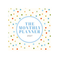 2027 Calendar The Monthly Planner Square Wall, Paper Pocket CPB26
