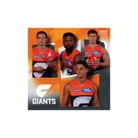 2027 Calendar AFL Greater Western Sydney Giants Square Wall, Paper Pocket CAFB3