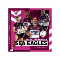 2027 Calendar NRL Manly Sea Eagles Square Wall, Paper Pocket CNRB6