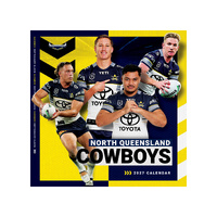 2027 Calendar NRL North Queensland Cowboys Square Wall, Paper Pocket CNRB9