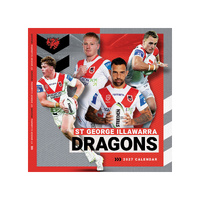 2027 Calendar NRL St George Illawarra Dragons Square Wall, Paper Pocket CNRB14