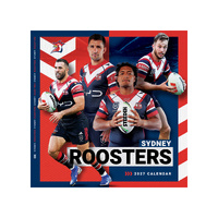 2027 Calendar NRL Sydney Roosters Square Wall, Paper Pocket CNRB15