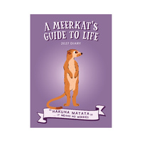 2027 Planner Diary A Meerkat's Guide To Life A5 Week to View, Paper Pocket
