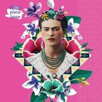 Frida Kahlo Pink Adult Jigsaw Puzzle by Flame Tree
