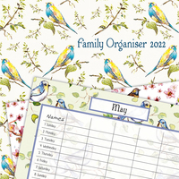 2022 Calendar Birdsong Family Organiser Square Wall by The Gifted Stationery