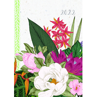 2022 Diary Botanicals A6 Flexi Week to View by The Gifted Stationery GSC21392