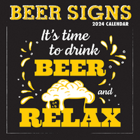 2024 Calendar Beer Signs Square Wall by The Gifted Stationery GSC23668