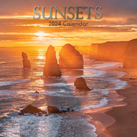 2024 Calendar Sunsets Square Wall by The Gifted Stationery GSC23738