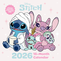 2026 Calendar Disney Stitch Official 16-Month Square Wall, Pyramid I32361