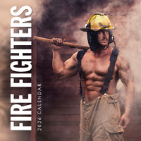 2026 Calendar Fire Fighters 16-Month Square Wall, Red Robin RR261182