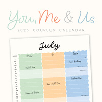 2026 Calendar You, Me & Us 16-Month Square Wall, Red Robin RR261195
