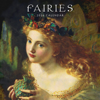 2026 Calendar Fairies 16-Month Square Wall, Red Robin RR261207
