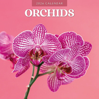 2026 Calendar Orchids 16-Month Square Wall, Red Robin RR261234