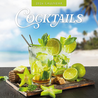 2026 Calendar Cocktails 16-Month Square Wall, Red Robin RR261242