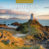 2026 Calendar Coastlines of Britain 16-Month Square Wall, Red Robin RR261254
