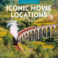 2026 Calendar Iconic Movie Locations 16-Month Square Wall, Red Robin RR261267