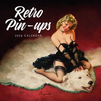 2026 Calendar Retro Pin-ups 16-Month Square Wall, Red Robin RR261273