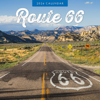 2026 Calendar Route 66 16-Month Square Wall, Red Robin RR261274