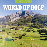 2026 Calendar World of Golf 16-Month Square Wall, Red Robin RR261278