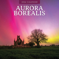 2026 Calendar Aurora Borealis 16-Month Square Wall, Red Robin RR261287