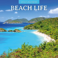 2026 Calendar Beach Life 16-Month Square Wall, Red Robin RR261288
