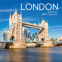 2027 Calendar London Square Wall, Gifted Stationery GSC26947