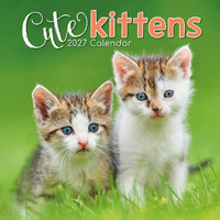 2027 Calendar Cute Kittens Square Wall, Gifted Stationery GSC27000