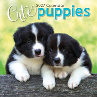 2027 Calendar Cute Puppies Square Wall, Gifted Stationery GSC27001