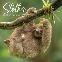2027 Calendar Sloths Square Wall, Gifted Stationery GSC27022