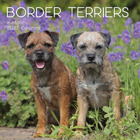 2027 Calendar Paw Prints Border Terriers Square Wall, Gifted Stationery GSC27035