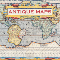 2027 Calendar Antique Maps Square Wall, Gifted Stationery GSC27074