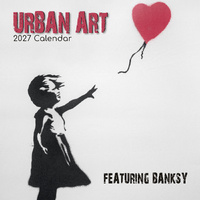 2027 Calendar Urban Art Featuring Banksy Square Wall, Gifted Stationery GSC27105
