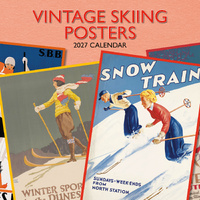 2027 Calendar Vintage Skiing Posters Square Wall, Gifted Stationery GSC27108