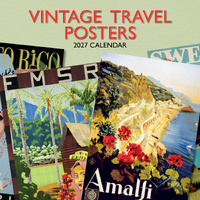 2027 Calendar Vintage Travel Posters Square Wall, Gifted Stationery GSC27109