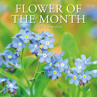 2027 Calendar Flower of the Month Square Wall, Gifted Stationery GSC27118