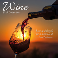2027 Calendar Wine Square Wall, Gifted Stationery GSC27131