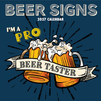 2027 Calendar Beer Signs Square Wall, Gifted Stationery GSC27132