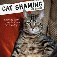 2027 Calendar Cat Shaming Square Wall, Gifted Stationery GSC27134