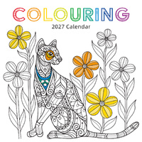 2027 Calendar Colouring Square Wall, Gifted Stationery GSC27168
