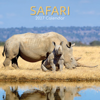 2027 Calendar Safari Square Wall, Gifted Stationery GSC27188