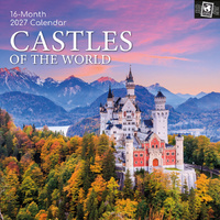 2027 Calendar Passport Collection Castles of the World Square Wall, Gifted Stationery GSC27196