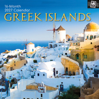2027 Calendar Passport Collection Greek Islands Square Wall, Gifted Stationery GSC27204