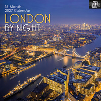 2027 Calendar Passport Collection London by Night Square Wall, Gifted Stationery GSC27209