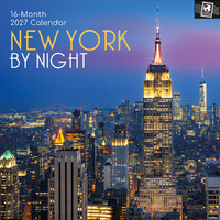 2027 Calendar Passport Collection New York by Night Square Wall, Gifted Stationery GSC27213